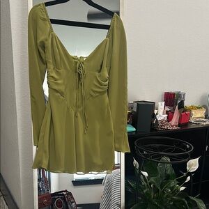 Elegant Olive Green Women's Top